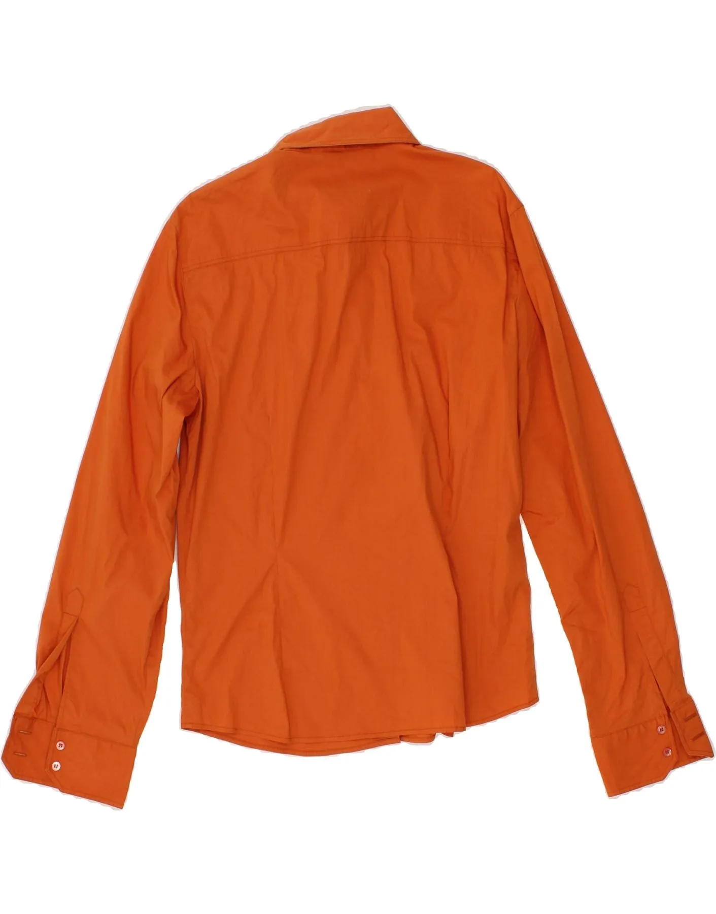 MAX MARA Womens Shirt UK 14 Large Orange Cotton