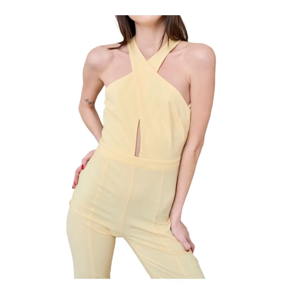 Patrizia Pepe tuta elegante giallo   